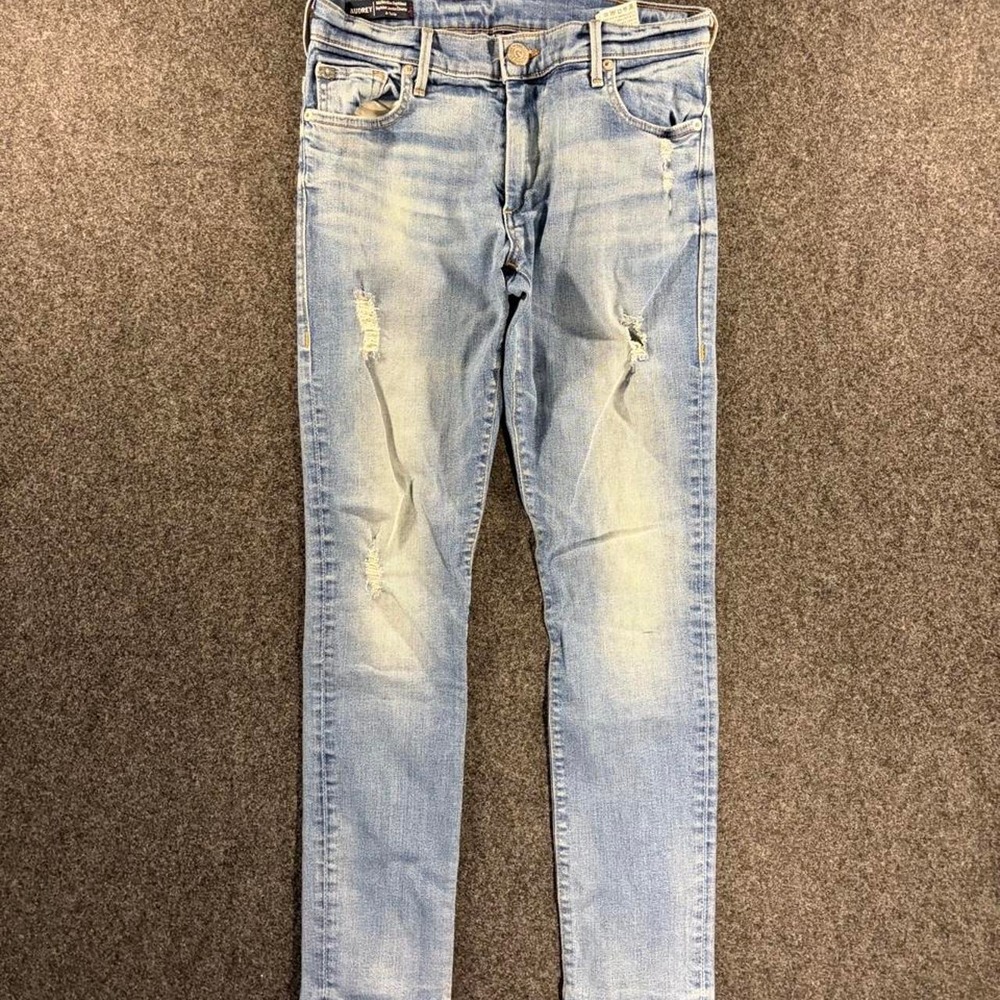 True Religion Audrey Mid Rise Boyfriend Jeans Womens Size 25 Blue Y2K Distressed